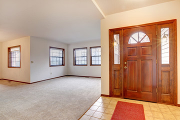 View of the entrance hallway and living room
