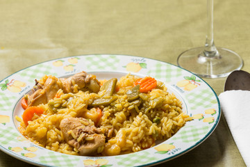 rice dish with rabbit