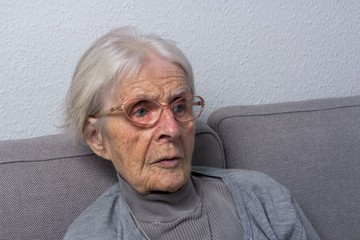Old woman in a nursing home