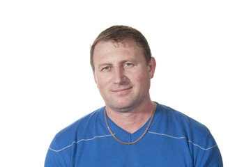 Man  isolated on white background