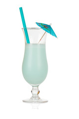 Kiwi smoothie isolated on white background