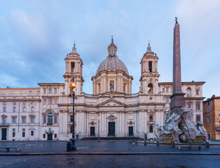 Fototapeta na wymiar Kościół św Agnieszki w Agonii, Piazza Navona. Rzym