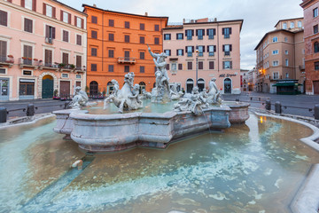 Naklejka premium Fontana del Nettuno, Piazza Navona, Roma.