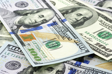 One hundred dollar bills