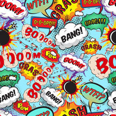 Seamless pattern comic speech bubbles © Macrovector