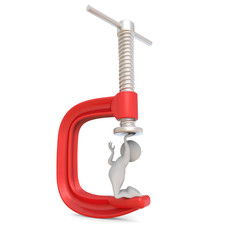 3d man with  clamp