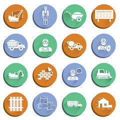 Construction icons set