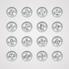 Contact Us Service Icons Set
