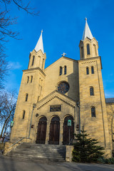Fototapeta na wymiar Luterański Kościół Zmartwychwstania Pańskiego w Katowicach