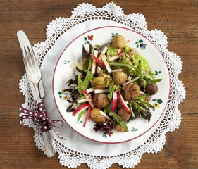Edelkastanien Salat