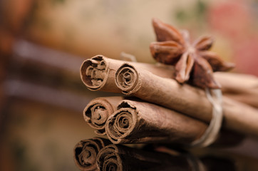 Star anise and cinnamon
