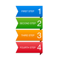 Fototapeta premium One two three four - colorful flat progress icons