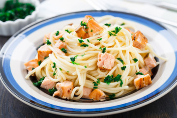 Salmon pasta