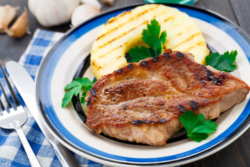 Pineapple grilled pork chop