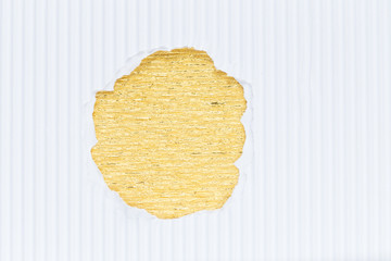 hole and golden background