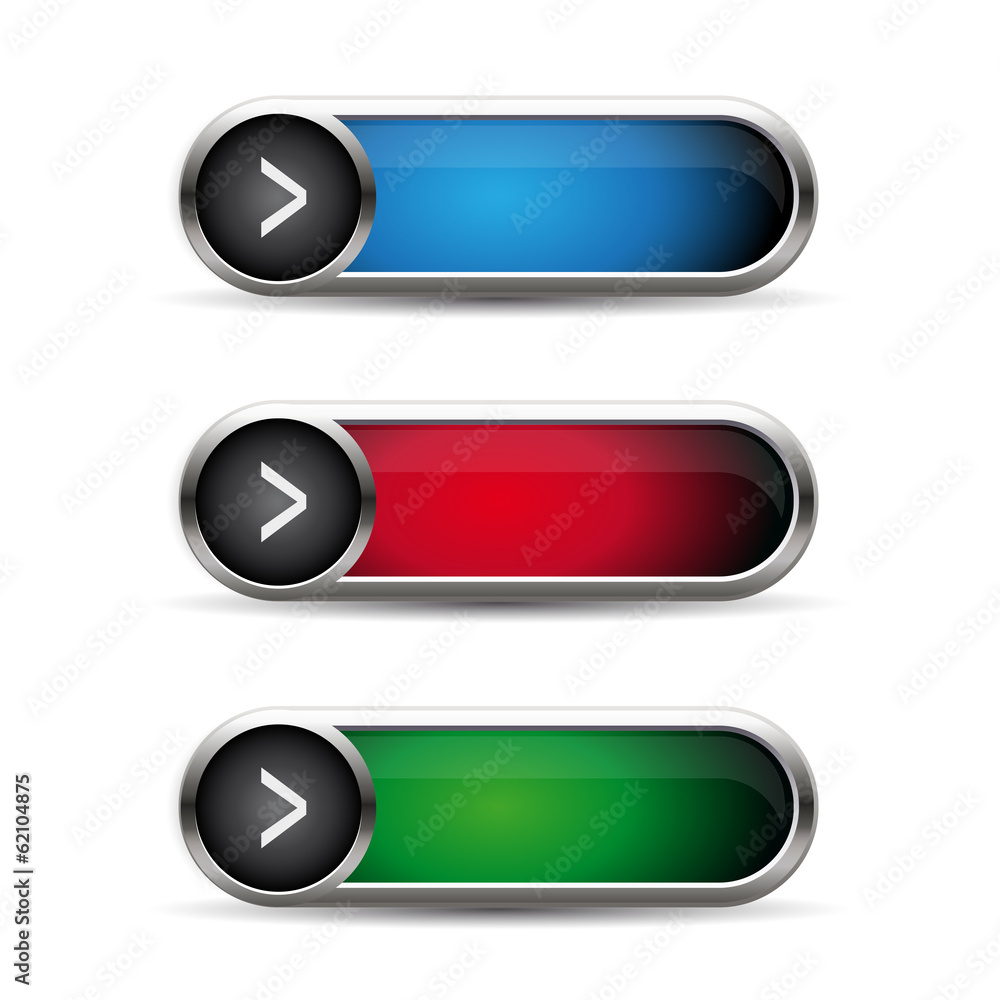 Poster empty button set vector