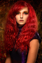 Beautiful redhead woman