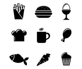 Collection of food icons