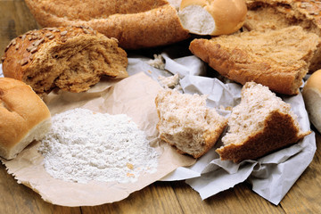 Breaking bread close up