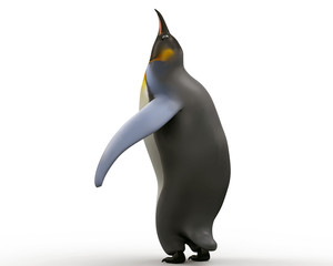 Emperor penguins. isolated on white background