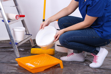 Conceptual photo of repairing works in room