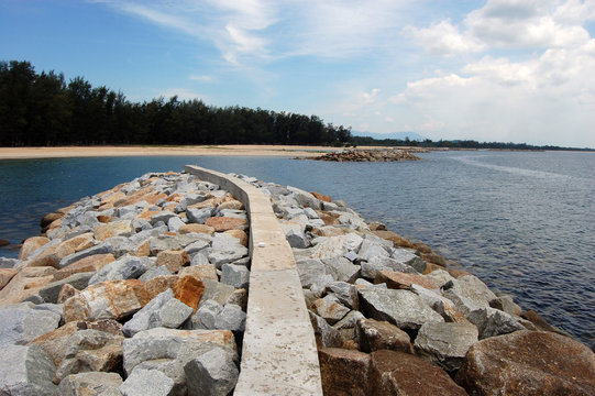 Coast defences at Thailand