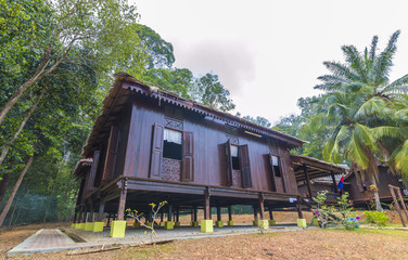 Traditional malay wooden house