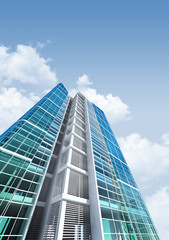 Obraz premium 3D rendering of glass modern 
