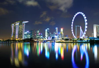 Gordijnen Singapore stad © leungchopan