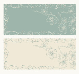 Decorative card with sakura