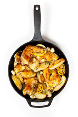 Roasted Chicken with Garlic, Lemon and Rosemary with potato