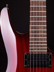 Closeup of electric guitar