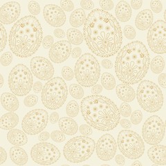 Cute vector seamless pattern with easter eggs.