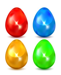 Set of four Easter eggs