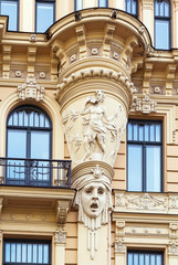 the building in Art Nouveau style, Riga