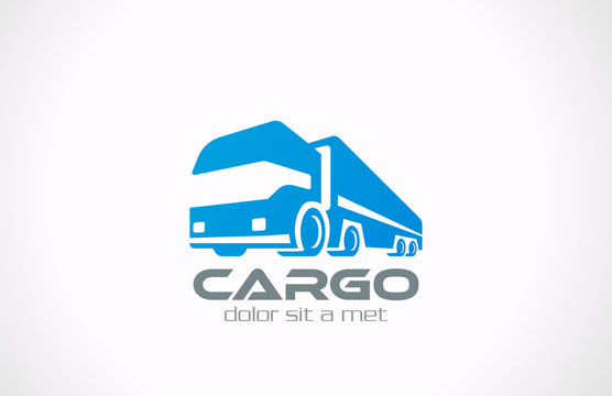 Cargo Truck Logo vector design. Delivery service concept icon