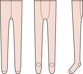 Vector illustration of women's tights