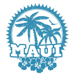 Maui stamp - obrazy, fototapety, plakaty
