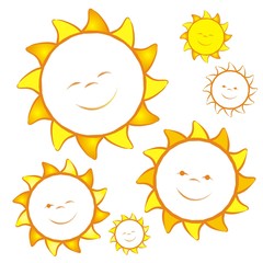 Set mit 6 verschiedenen Sonnen