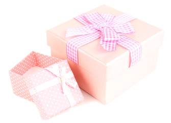 Gift boxes isolated on white