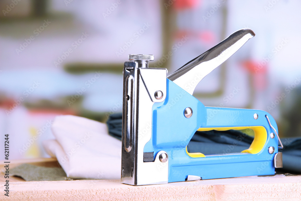 Poster construction stapler with fabric