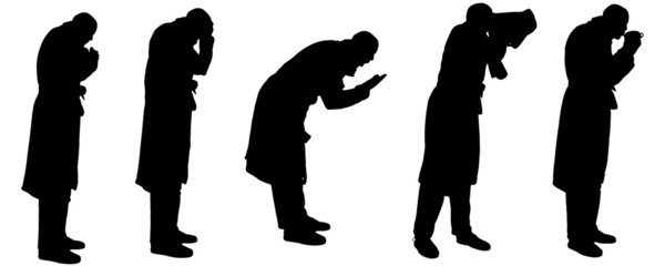 Vector silhouette of a man.