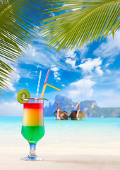 Cocktail and Long tailed boat in Thailand