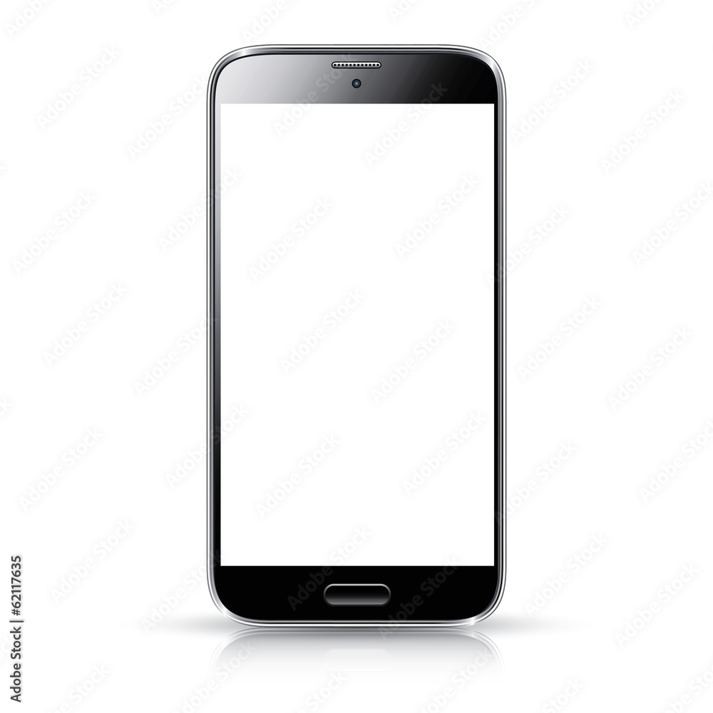 Poster smartphone realistic vector isolation. modern mobile phone.