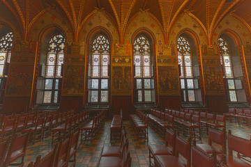 Windows in the great hall, Bruges Brugge