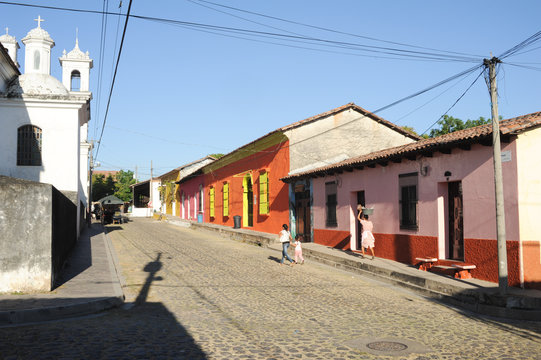 Rooftops of colonial town of Suchitoto