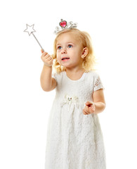 Little fairy with magic wand