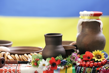 Obraz na płótnie Canvas utensils Ukrainian national style