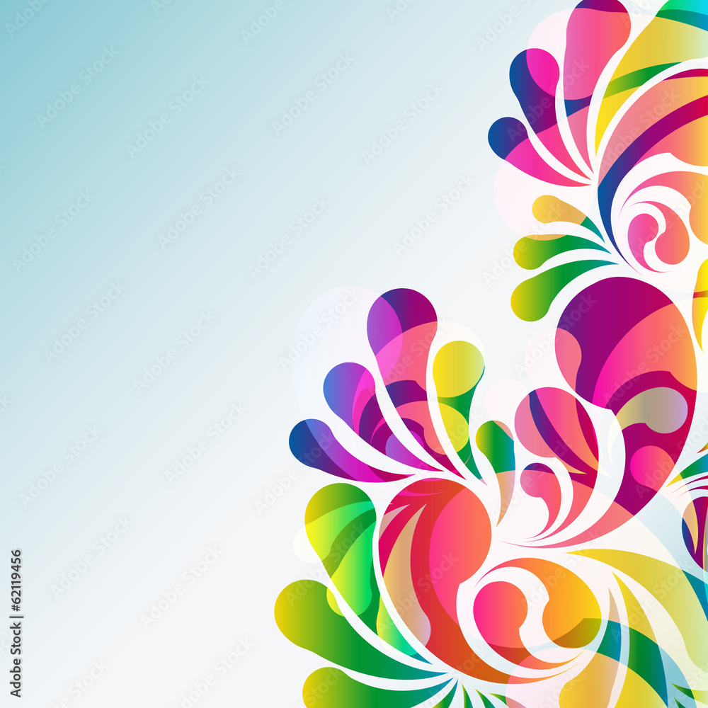 Poster abstract colorful arc-drop background.