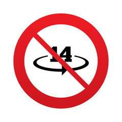 Obraz premium Return of goods within 14 days sign icon.